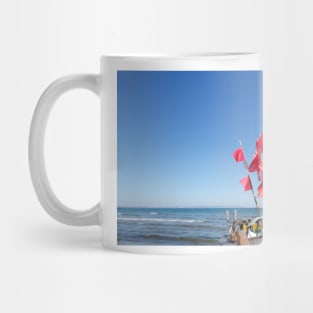 Fishing boat, beach, Binz, Ruegen, Mecklenburg-Western Pomerania, Germany Mug